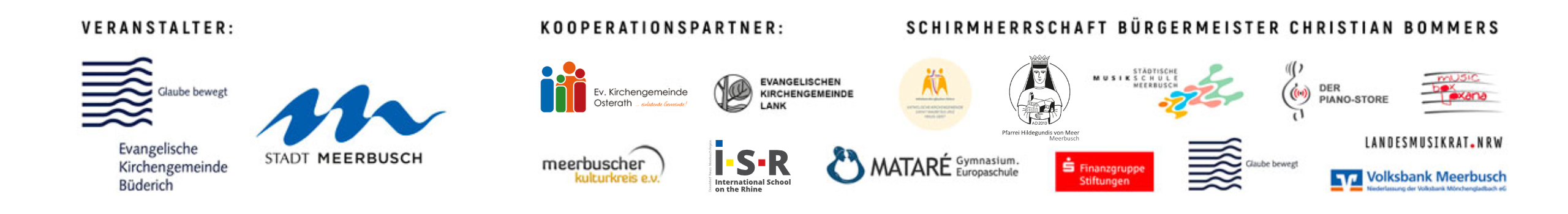 Logos der Veranstalter, Förderer und Sponsoren